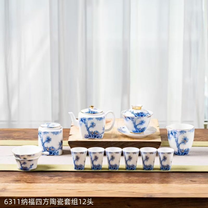 6311纳福四方陶瓷套组12头
