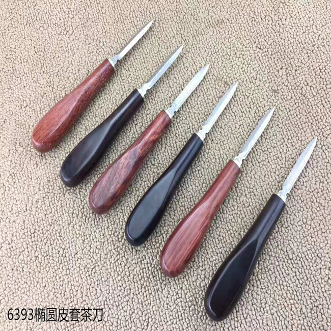 6393椭圆皮套茶刀