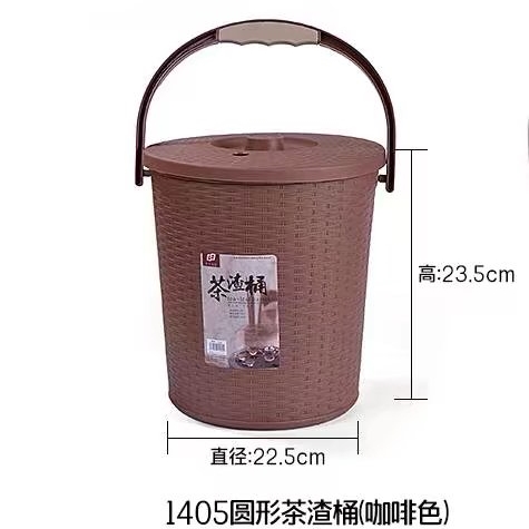 R1405竹编圆形茶桶