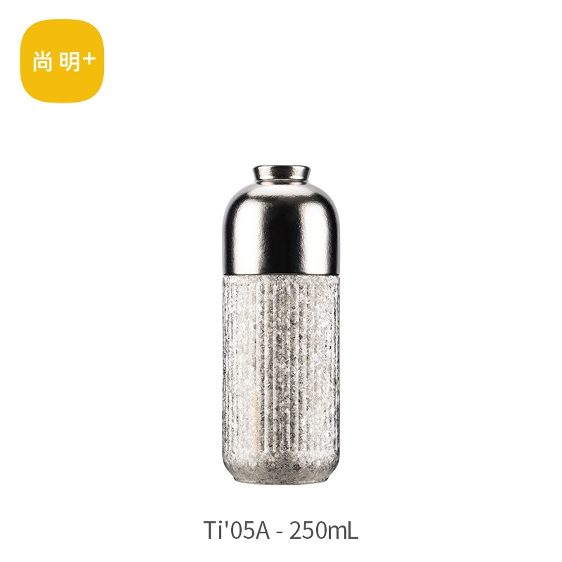 尚明Ti05A条纹钛杯250ml（银色）