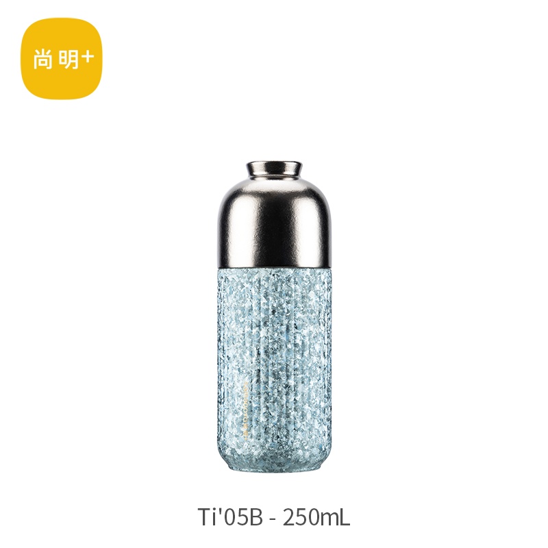 尚明Ti05B条纹钛杯250ml（蓝色）