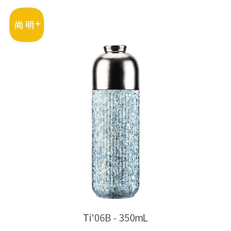 尚明Ti06B条纹钛杯350ml（蓝色）