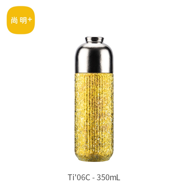 尚明Ti06C条纹钛杯350ml（金色）