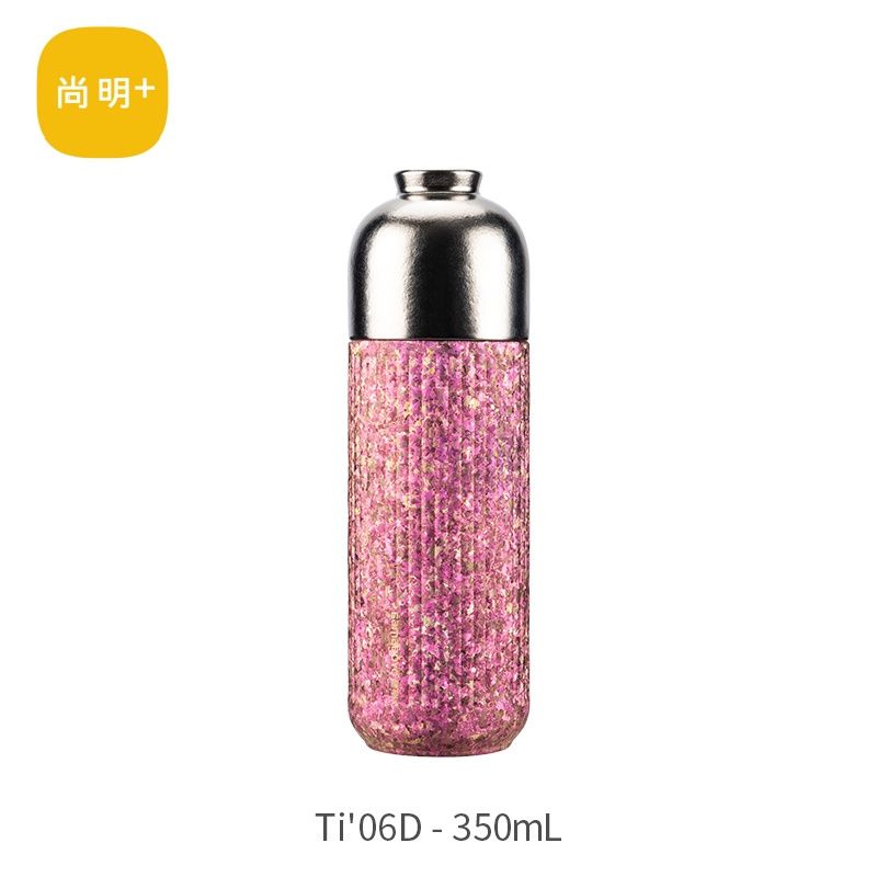 尚明Ti06D条纹钛杯350ml（紫色）