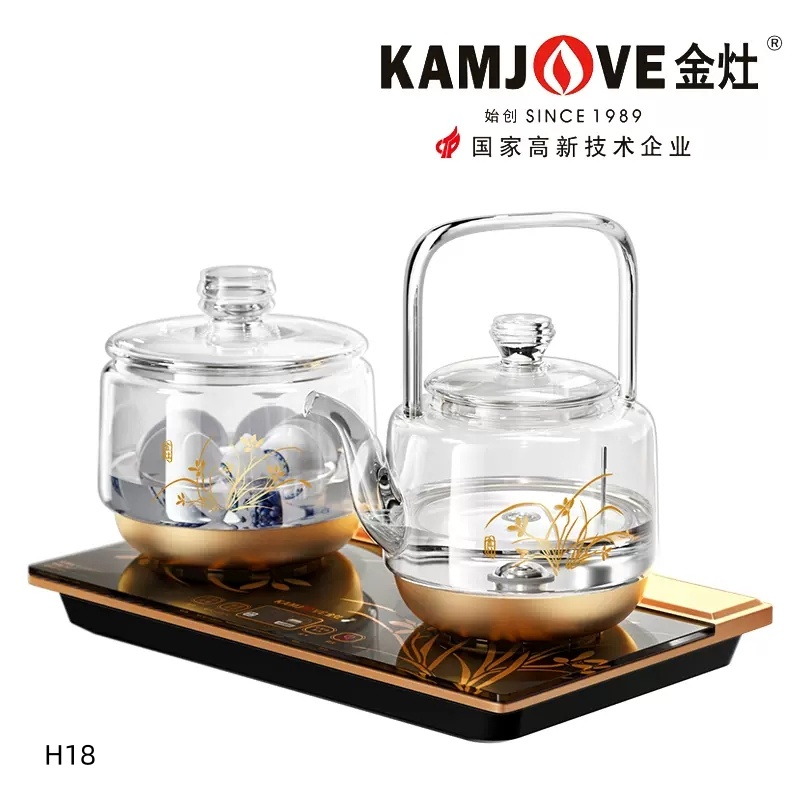 金灶H18金兰玻璃茶炉 双炉3723