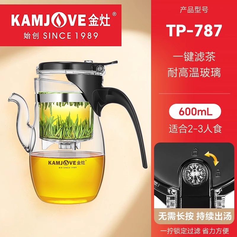 金灶TP787玻璃茶道杯飘逸杯600ML
