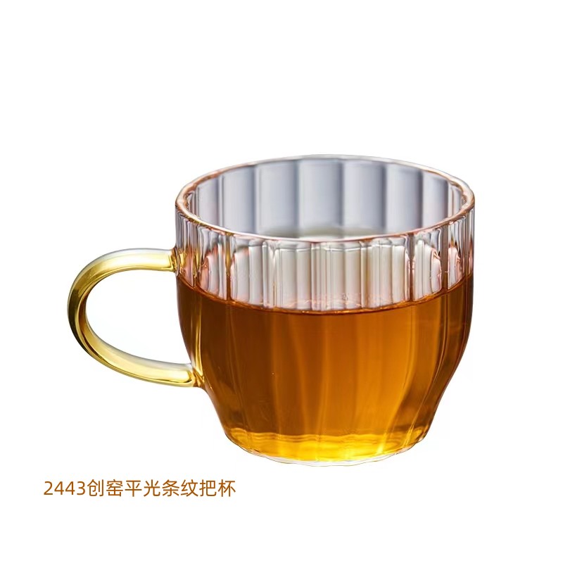 2443创窑平光条纹把杯