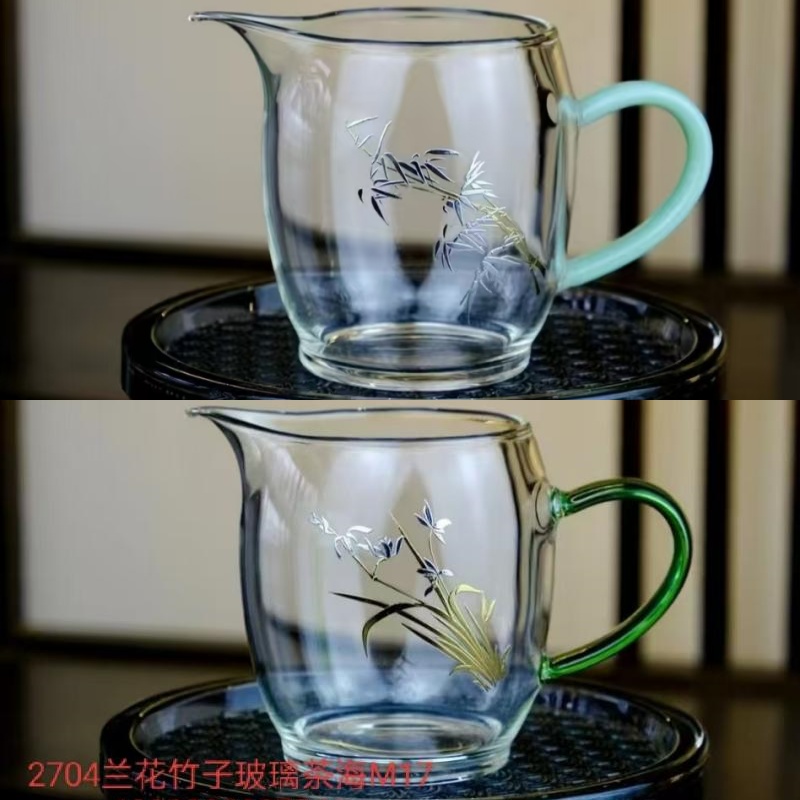 2704兰花竹子玻璃茶海M17