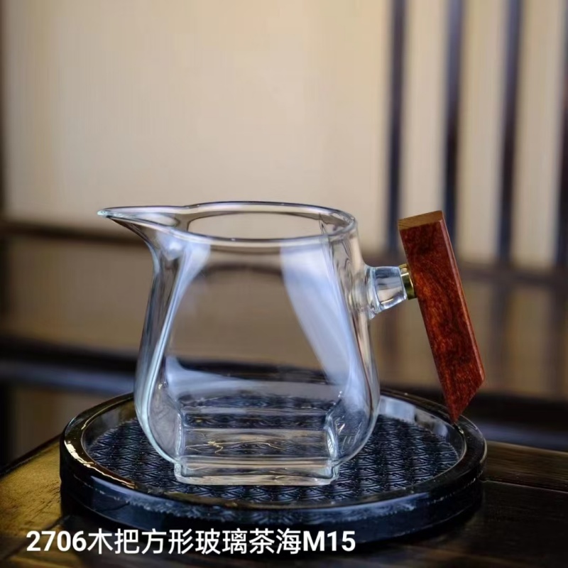2706木把方形玻璃茶海M15