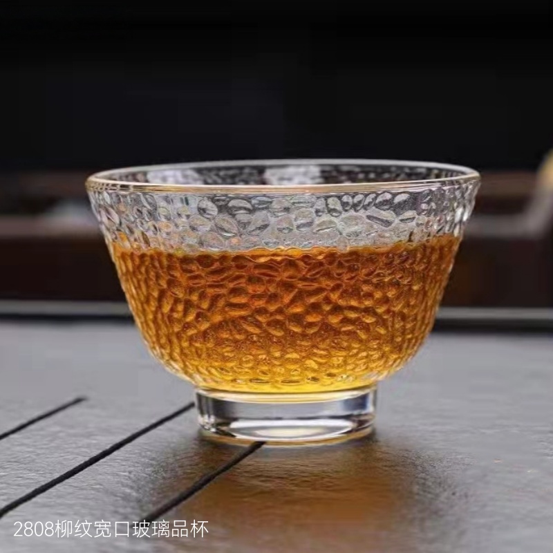 2808柳纹宽口玻璃品杯