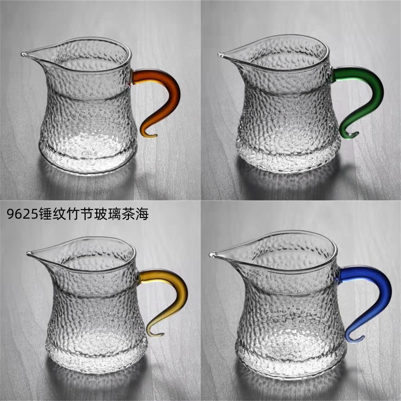 9625锤纹竹节玻璃茶海