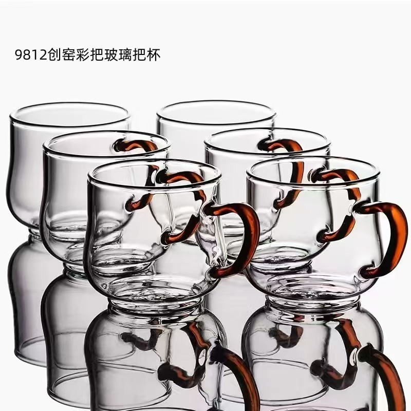 9812创窑彩把玻璃把杯