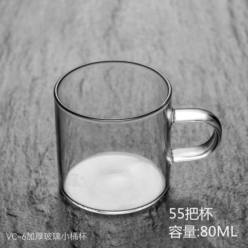 VC-6加厚玻璃小桶把杯