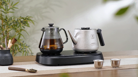 金灶 AI-96 礼盒成套茶艺炉实拍动图,高端茶具送礼优选套装